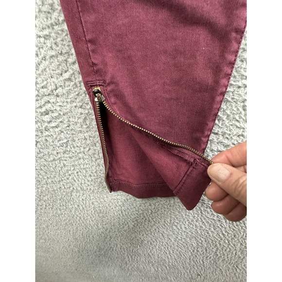 Joie Jeans Park Skinny Size 28 Burgundy Ankle Zip Womens 30x27 NWT - Picture 2 of 16